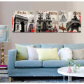 3 Panel Wall Art Oil Painting Paris Painting Home Decoration Canvas Prints Pictures for Living Room Framed Art Mc-261